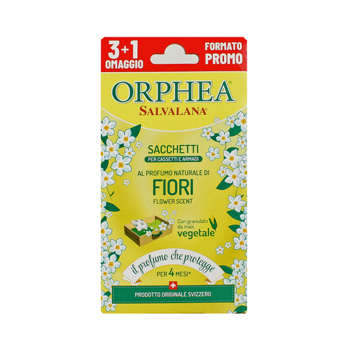 ORPHEA SALVALANA ANITARME SACCHETTI PROFUMATI FIORI 3+1 PEZZI 