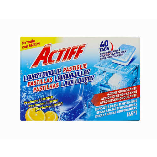 ACTIFF LAVASTOVIGLIE PASTIGLIE 40 TABS PROFUMO LIMONE     