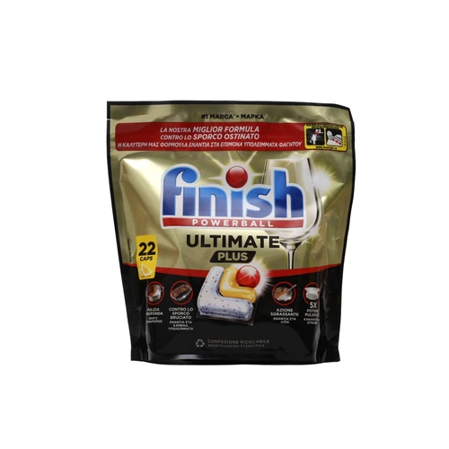 FINISH PASTIGLIE PER LAVASTOVIGLIE ULTIMATE PLUS ALL IN 1 22 TABS LIMONE