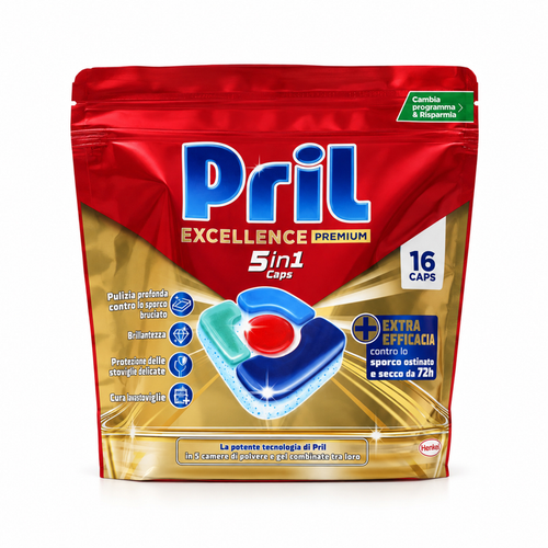 PRIL DETERSIVO LAVASTOVIGLIE EXCELLANCE PREMIUM 5in1 16 CAPS