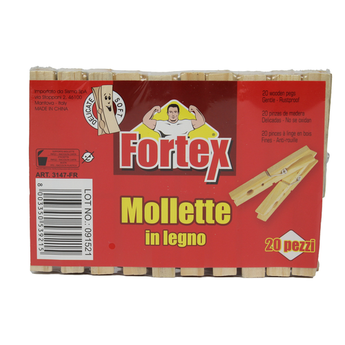 FORTEX MOLLETTE IN LEGNO 20 PZ