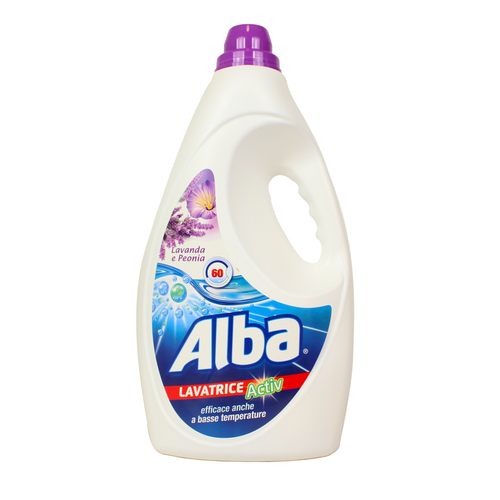 ALBA LAVATRICE ACTIV LAVANDA & PEONIA DETERSIVO LIQUIDO BUCATO LAVATRICE 60 LAVAGGI 3000 ML 