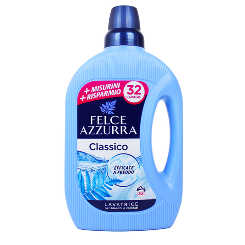 FELCE AZZURRA DETERSIVO BUCATO LAVATRICE LIQUIDO CLASSICO 32 LAVAGGI 1,595 LT