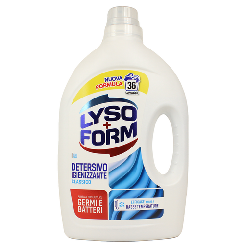 LYSOFORM DETERSIVO LAVATRICE IGIENIZZANTE BUCATO 36 LAVAGGI CLASSICO 1620 ML LYSOFORM DETERSIVO LAVATRICE IGIENIZZANTE BUCATO 36 LAVAGGI CLASSICO 1620 ML