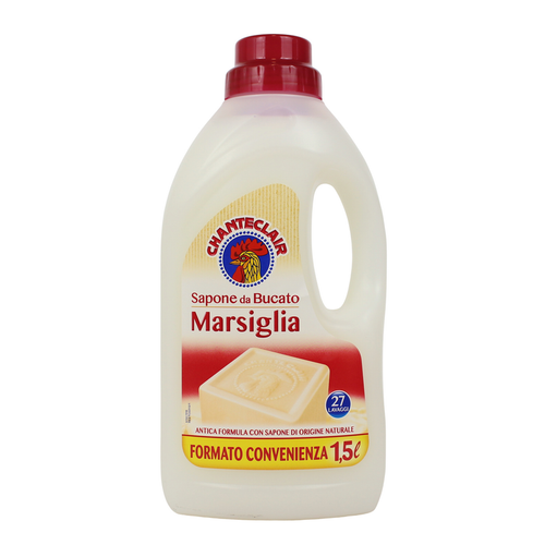 CHANTECLAIR DETERSIVO LIQUIDO BUCATO A MANO e LAVATRICE MARSIGLIA 27 LAVAGGI 1,5 LT