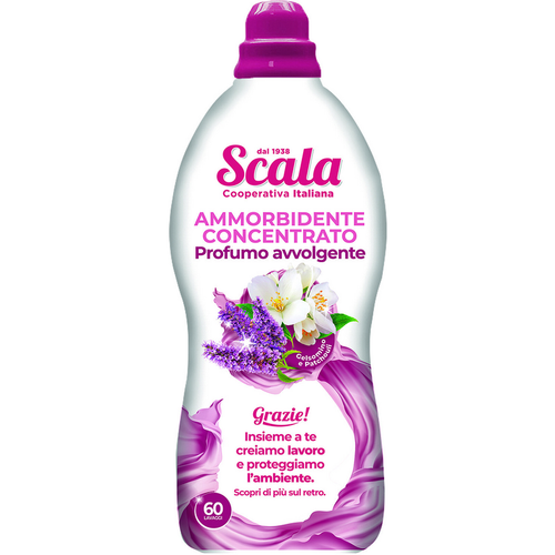 SCALA AMMORBIDENTE CONCENTRATO GELSOMINO e PATCHOULI 60 LAVAGGI LT 1,5 SCALA AMMORBIDENTE CONCENTRATO GELSOMINO e PATCHOULI 60 LAVAGGI LT 1,5