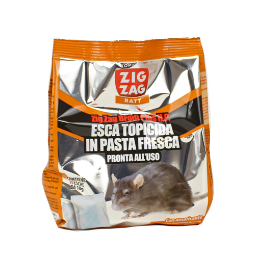 ZIG ZAG RATT ESCA TOPICIDA IN PASTA PRESCA 15 ESCHE DA 10 GR