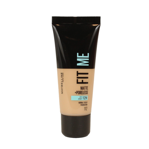 MAYBELLINE FONDOTINTA FIT ME MATTE+PORELESS 112 SOFT BEIGE