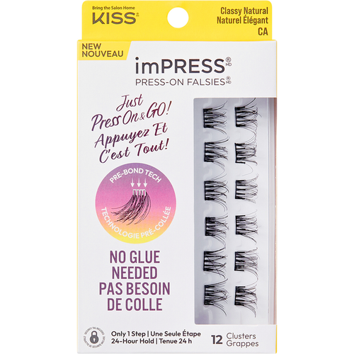 KISS imPRESS CLASSY NATURAL 12 CIUFFI CIGLIA FINTE