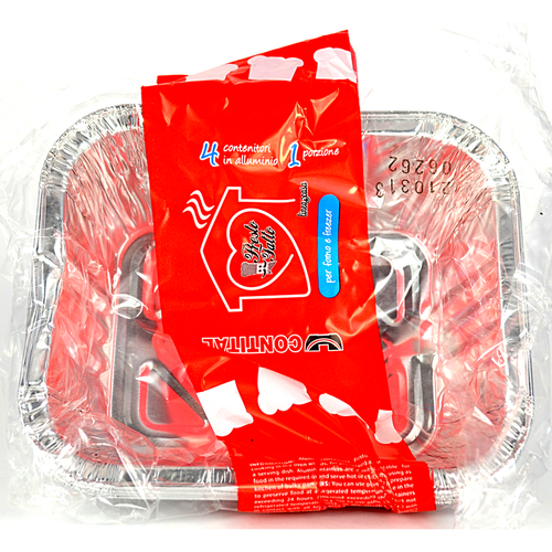 CONTITAL CONTENITORE ALLUMINIO 1 PORZIONE 4 PEZZI R10G