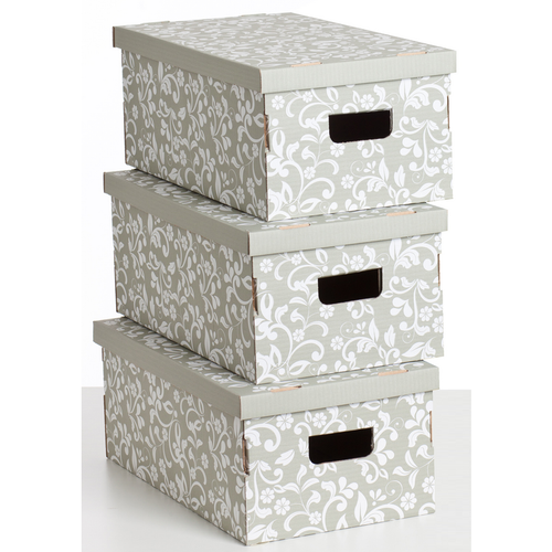 LAVATELLI SCATOLA SET 3 PZ FLORAL 29x51x20
