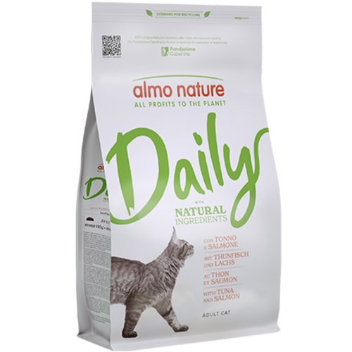 ALMO NATURE DAILY NATURAL GATTO MANTENIMENTO TONNO - SALMONE SACCHETTO 1,2 KG