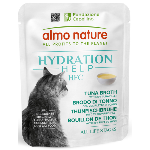 ALMO NATURE HYDRATION HELP HFC GATTO BRODO DI TONNO BUSTA 50 grammi