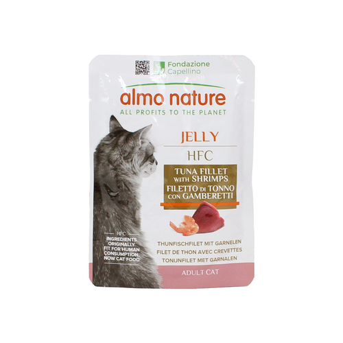 ALMO NATURE JELLY GATTO TONNO-GAMBERETTI BUSTA 55 GRAMMI HFC NATURAL