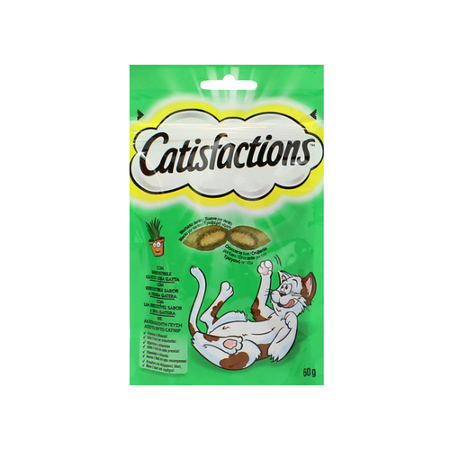 CATISFACTIONS GATTO CROCCHETTE GUSTO ERBA GATTA BUSTA 60 grammi