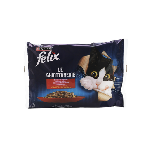 FELIX LE GHIOTONERIE 4 BUSTE DA 85 GRAMMI 2 MANZO e 2 POLLO