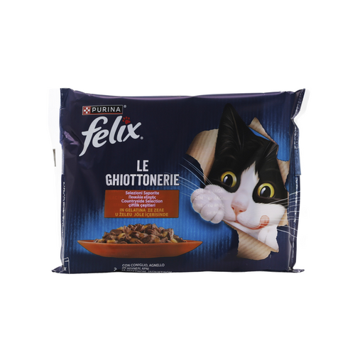 FELIX LE GHIOTTONERIE 4 BUSTE DA 85 GRAMMI 2 CONIGLIO 2 AGNELLO