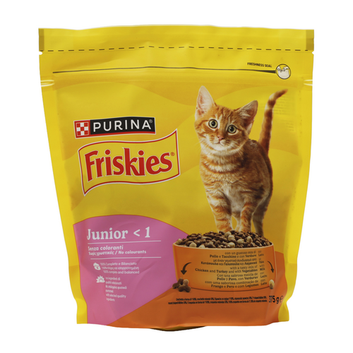 FRISKIES GATTI JUNIOR CROCCHETTE POLLO-VERDURE-LATTE 375 GRAMMI