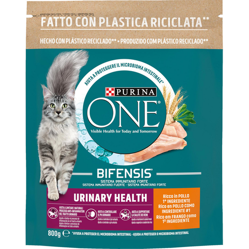 PURINA ONE CAT URINARY HEALT POLLO & FRUMENTO BUSTA 800 GRAMMI