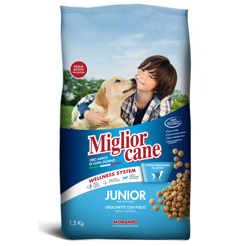 MIGLIOR CANE JUNIOR CROCCHETTE CON POLLO SACCO 1,5 KG 