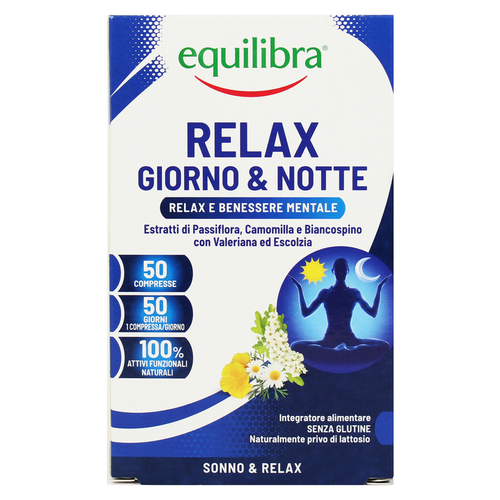 EQUILIBRA RELAX GIORNO e NOTTE 50 COMPRESSE INTEGRATORE ALIMENTARE