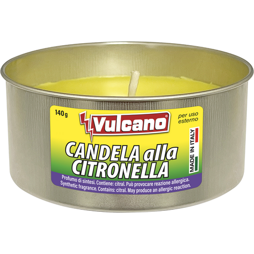 VULCANO CANDELA CITRONELLA LATTA 140 GRAMMI PER USO ESTERNO