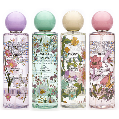 TRI COASTAL ACQUA CORPO 250 ML CASSA MISTA 18 PEZZI - 6 PEZZI ROSA, 3 PEZZI MUSCHIO BIANCO, 6 PEZZI VANIGLIA, 3 PEZZI PEONIA