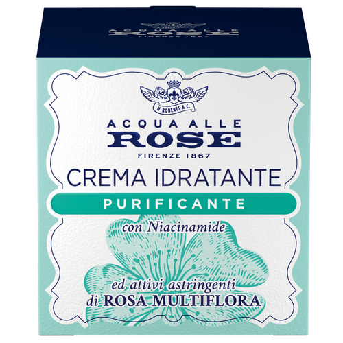 ACQUA ALLE ROSE CREMA IDRATANTE PURIFICANTE CON NIACINAMIDE ED ATTIVI ASTRINGENTI DI ROSA MULTIFLORA 50 ML