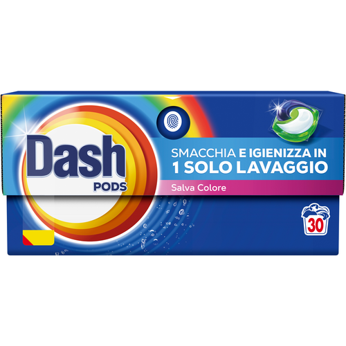 DASH ECODOSI SALVA COLORE DETERSIVO BUCATO LAVATRICE 30 PODS 