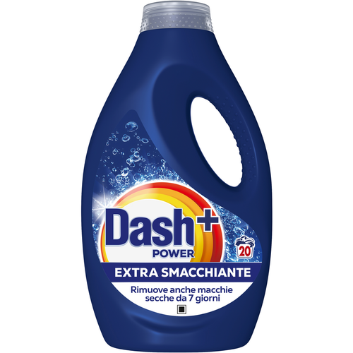 DASH POWER DETERSIVO LIQUIDO BUCATO LAVATRICE EXTRA SMACCHIANTE 20 LAVAGGI