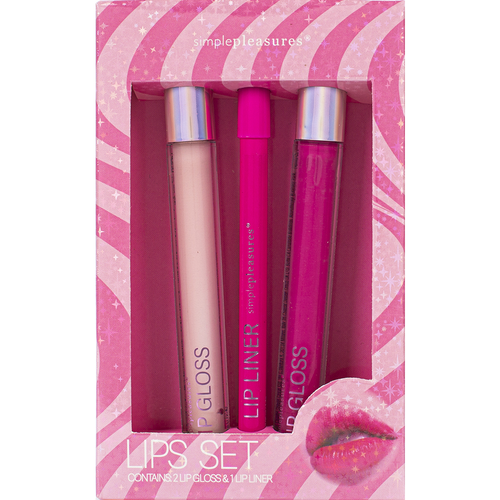 TRI COASTAL SET 2 LIP GLOSS e 1 LIP LINER