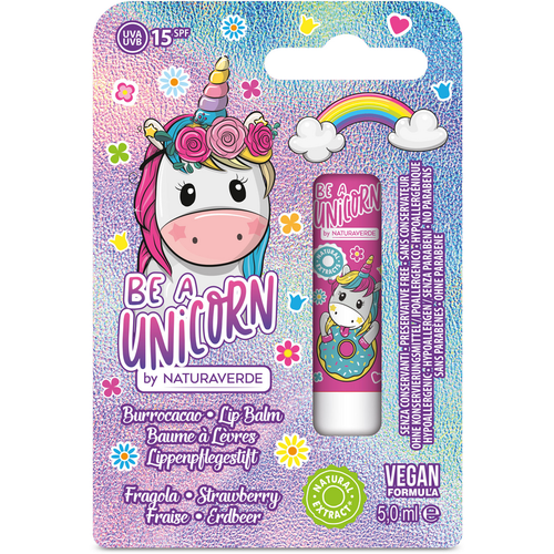 NATURAVERDE KIDS BE A UNICORN BURROCACAO SPF15 FRAGOLA 5,0 ML NATURAVERDE KIDS BE A UNICORN BURROCACAO SPF15 FRAGOLA 5,0 ML