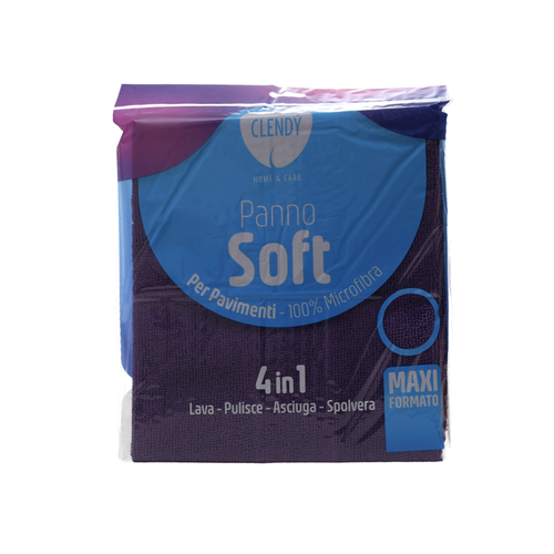 CLENDY HOME&CARE PANNO SOFT MICROFIBRA PAVIMENTI MAXI FORMATO COLORI ASSORTITI