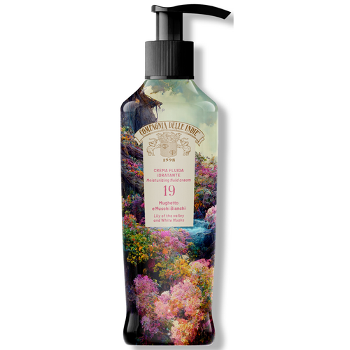 COMPAGNIA DELLE INDIE CREMA FLUIDA IDRATANTE 19 MUGHETTO E MUSCHI BIANCHI 250 ML