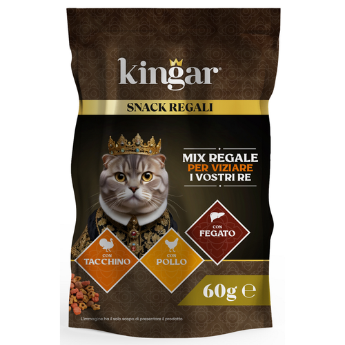 KINGAR CAT SNACK BUSTA PARTY MEATY TACCHINO POLLO FEGATO 60 GR.