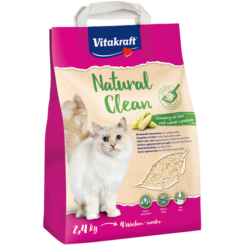 VITAKRAFT LETTIERA NATURAL CLEAN AL MAIS BIANCO SACCO 2,4 KG