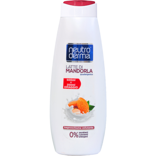 NEUTRO DERMA BAGNOSCHIUMA VELLUTANTE LATTE DI MANDORLA 750 ML 