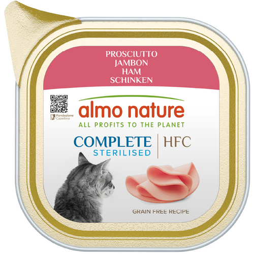 ALMO NATURE COMPLETE STERILISED PROSCIUTTO VASCHETTA 85 grammi 