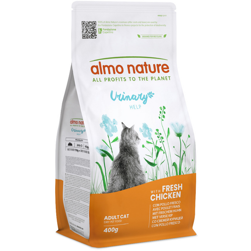ALMO NATURE URINARY POLLO PER GATTO ADULTO SACCO 400 grammi