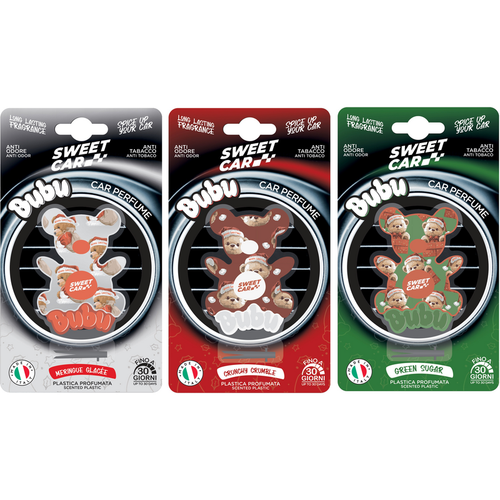 SWEET CAR PROFUMATORE AUTO IN PLASTICA ESPOSITORE 12 PEZZI MISTI