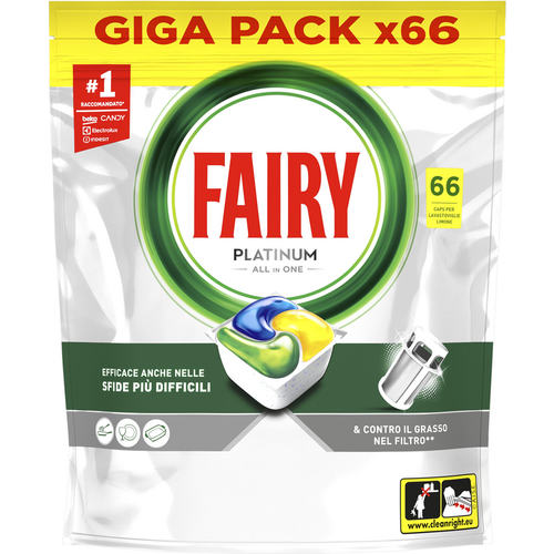 FAIRY TUTTO IN1 PLATINUM 66 CAPS LAVASTOVIGLIE AL LIMONE