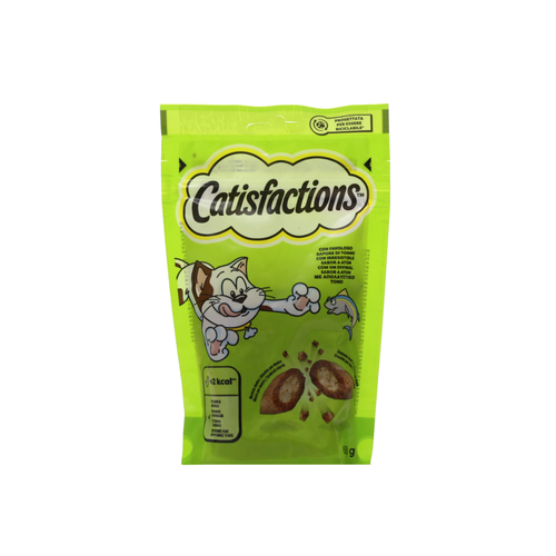 CATISFACTIONS CROCCANTINI RIPIENI CON FAVOLOSO TONNO BUSTA 60 GRAMMI
