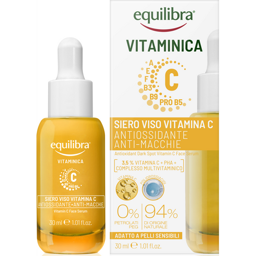 EQUILIBRA VITAMINICA SIERO VITAMINA C ANTI OSSIDANTE, ANTI MACCHIE 30 ML EQUILIBRA VITAMINICA SIERO VITAMINA C ANTI OSSIDANTE, ANTI MACCHIE 30 ML