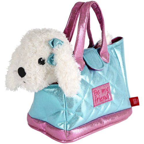 PERLETTI BORSETTA CON PELUCHE CANE BARBONCINO