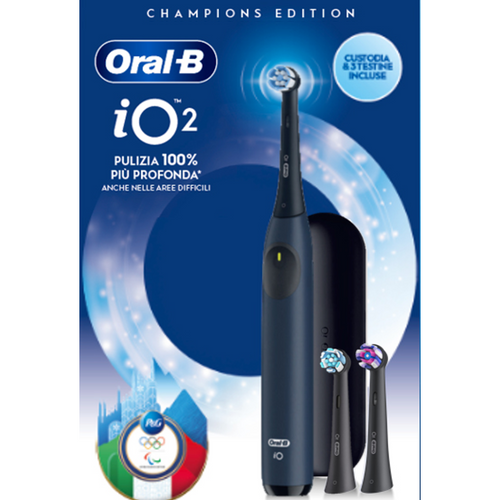 ORAL B SPAZZOLINO ELETTRICO iO NERO + CUSTODIA e 3 TESTINE INCLUSE