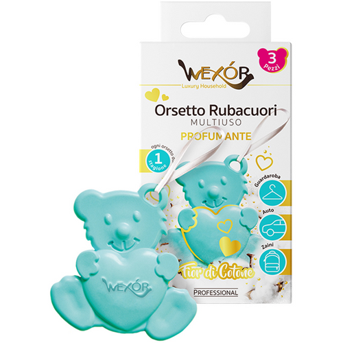 WEXOR PROFUMATORE MULTIUSO PROFUMANTE ARMADI, AUTO, ZAINI FORMA DI ORSETTO 3 PEZZI