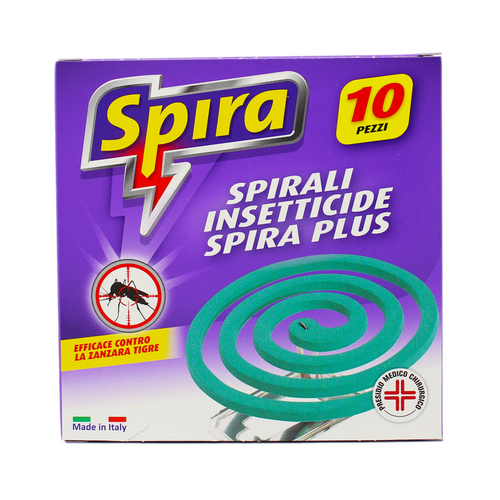 SPIRA INSETTICIDA ANTI ZANZARE IDEALE PER SOGGIORNI IN LUOGHI APERTI 10 SPIRALETTE 