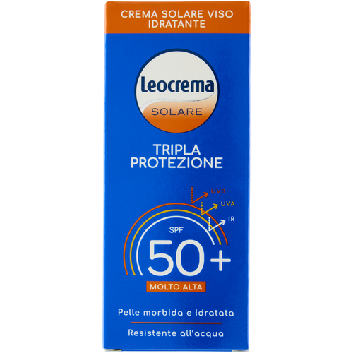 LEOCREMA SOLARE TRIPLA PROTEZIONE CREMA VISO IDRATANTE SPF50+ 50 ML