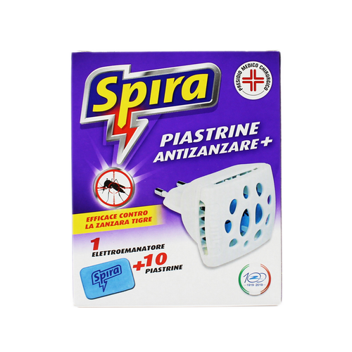 SPIRA INSETTICIDA ANTIZANZARA ELETTROEMANATORE + 10 PIASTRINE