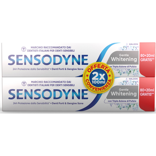 SENSODYNE DENTIFRICIO GENTLE WHITENING 2 PEZZI 80+20 ML 
